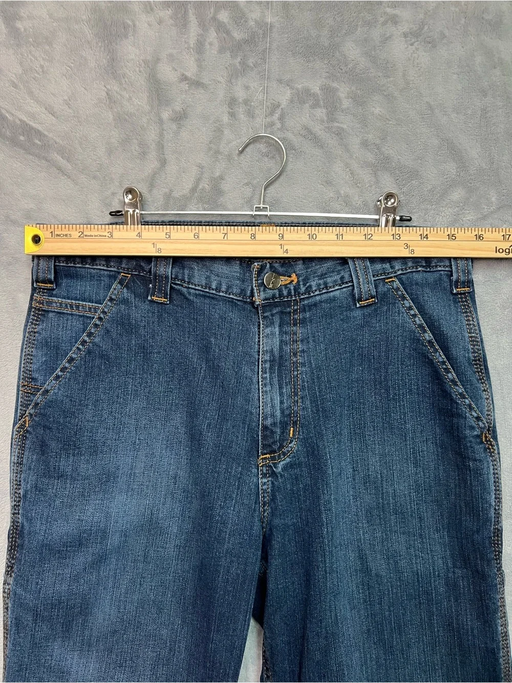 Carhartt Rugged Flex Relaxed Fit Utility Jeans Mens 32x30 Blue Work Denim BD2808
